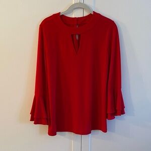 Charter Club Red Bell Sleeve Blouse